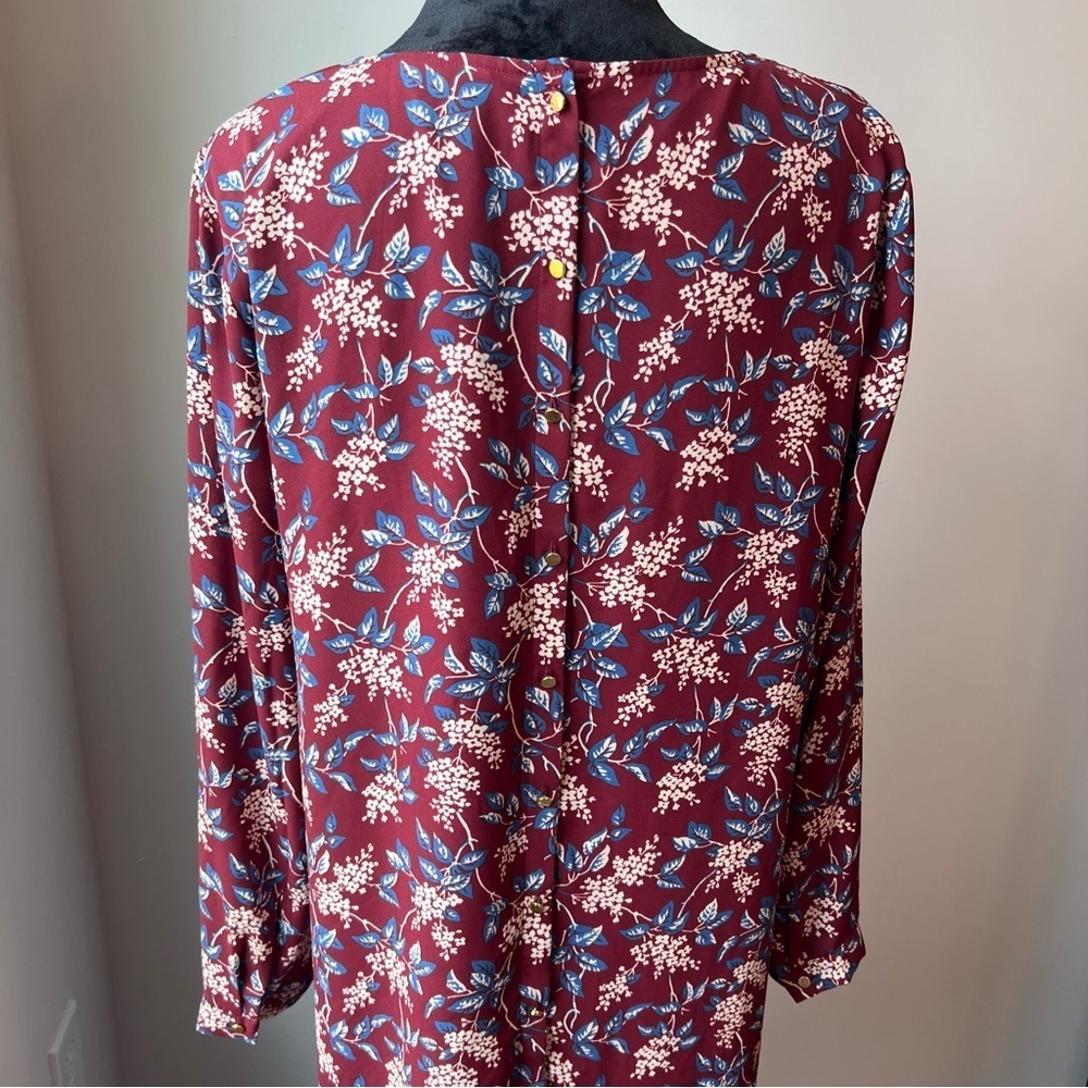 Madewell Red Sheath Dress V-Neck Long Sleeve - Size Large - Picture 15 of 16